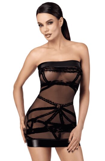 F359 Bondesque Mini robe épaule dénudée