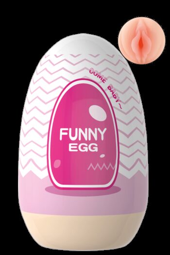 Gaine Masturbatrice Réutilisable FUNNY EGG – Design Réaliste Vagin lèvres épaisses