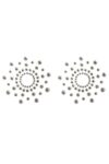 Paire de cache tétons adhésifs strass blanc