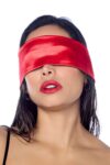 Accessoire coquin en satin réversible noir rouge