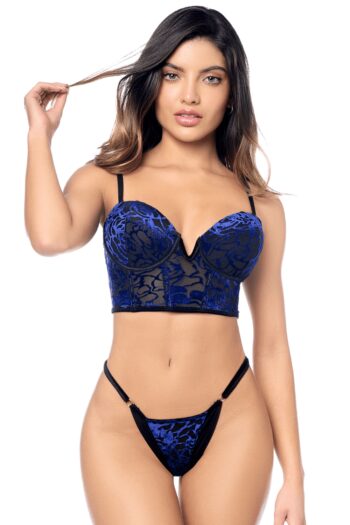 Ensemble 2 pièces Mapalé en velours floral