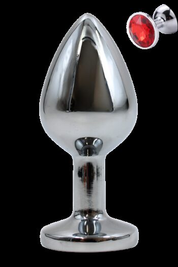 Plug bijou en aluminium bijou rouge Medium HELIRA