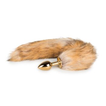 Easytoys Fetish - Buttplug Goud – Beige Vossenstaart