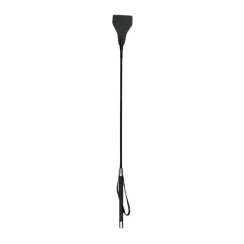 EasyToys - Fetish Lange Leren Zweep - Zwart