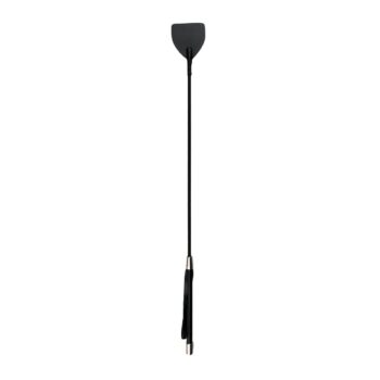 Easytoys Fetish - Leren zweep met lange steel - Zwart
