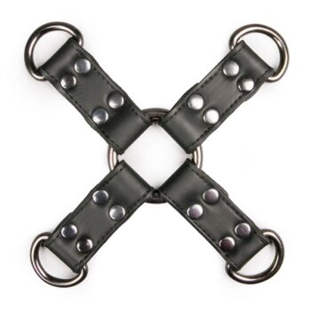 Easytoys Fetish - Zwarte Kunstleren Hogtie