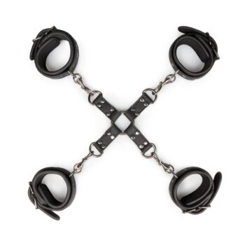 Easytoys Fetish - Hogtie With Hand and Anklecuffs - Zwart