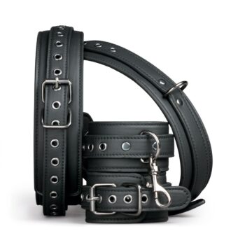 Easytoys Fetish - Thigh & Wrist Cuff Set - Black