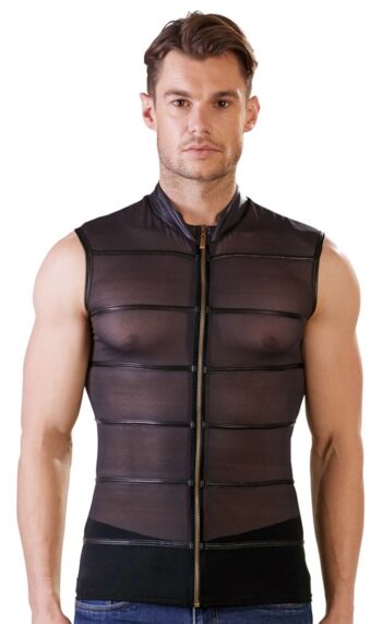 Doorschijnend Shirt Met Wetlook Strepen