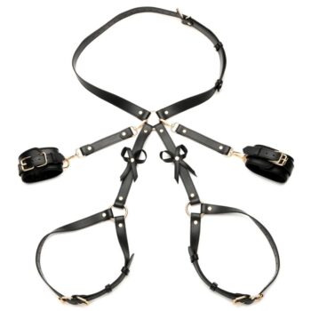 Strict - Bondageharnas met strikken M/L - Zwart