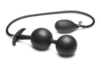 Opblaasbare Siliconen Anaal Plug - Zwart