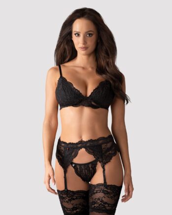 Obsessive - Driedelig Kanten Lingeriesetje