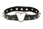 XR Brands - Spiked Heart Choker - Zwart