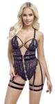 Cottelli LINGERIE – Crotchless String Body – Zwart