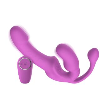 Teazers – Strapless Strap-On met Anaal Plug – Pink