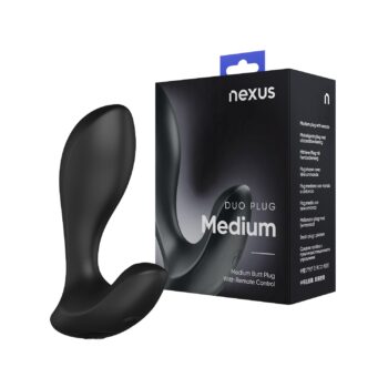 Nexus - Duo Remote Control Beginner Butt Plug Medium - Zwart